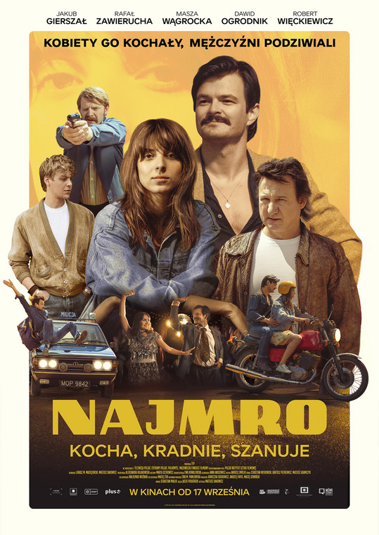 "Najmro. Kocha, kradnie, szanuje". Plakat filmu