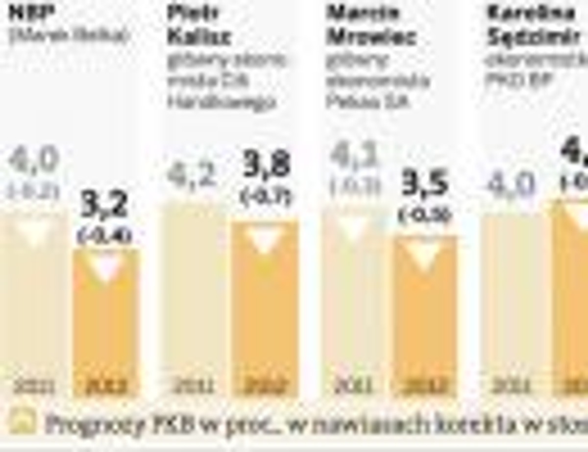 NBP i ekonomiści korygują w dół prognozy wzrostu gospodarczego