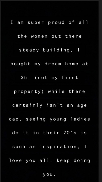 In the letter, the media personality revealed that she got her dream home at the age of 35. [Instagram/TokeMakinwa]