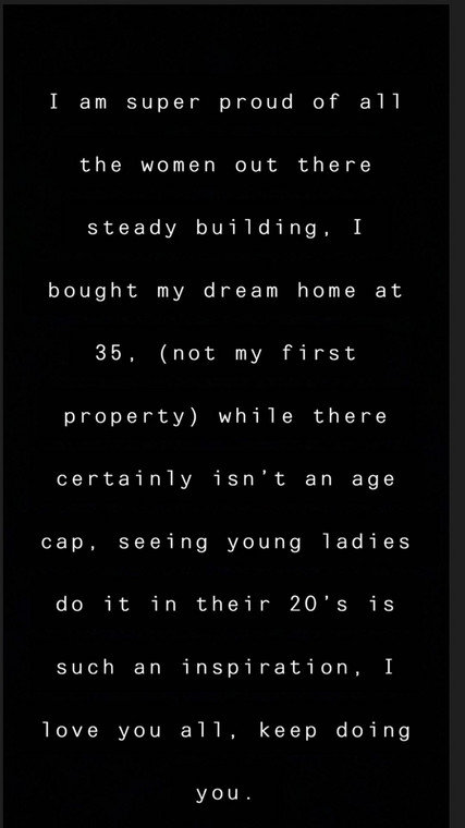 In the letter, the media personality revealed that she got her dream home at the age of 35. [Instagram/TokeMakinwa]