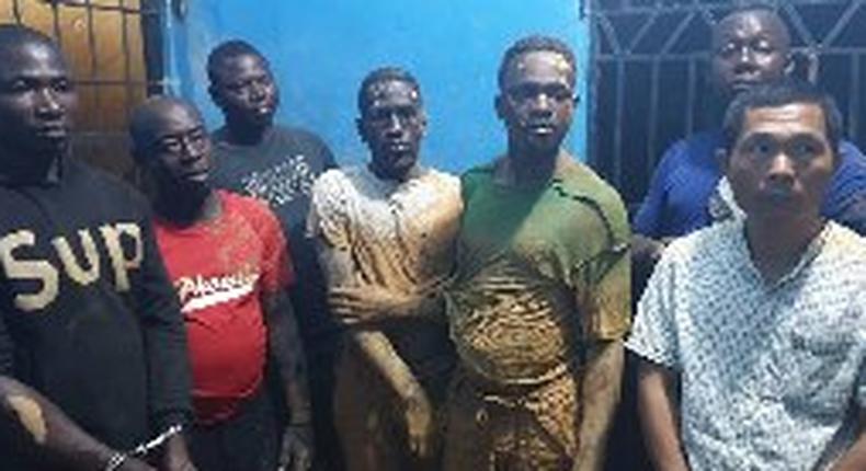 Some of the suspects arrested