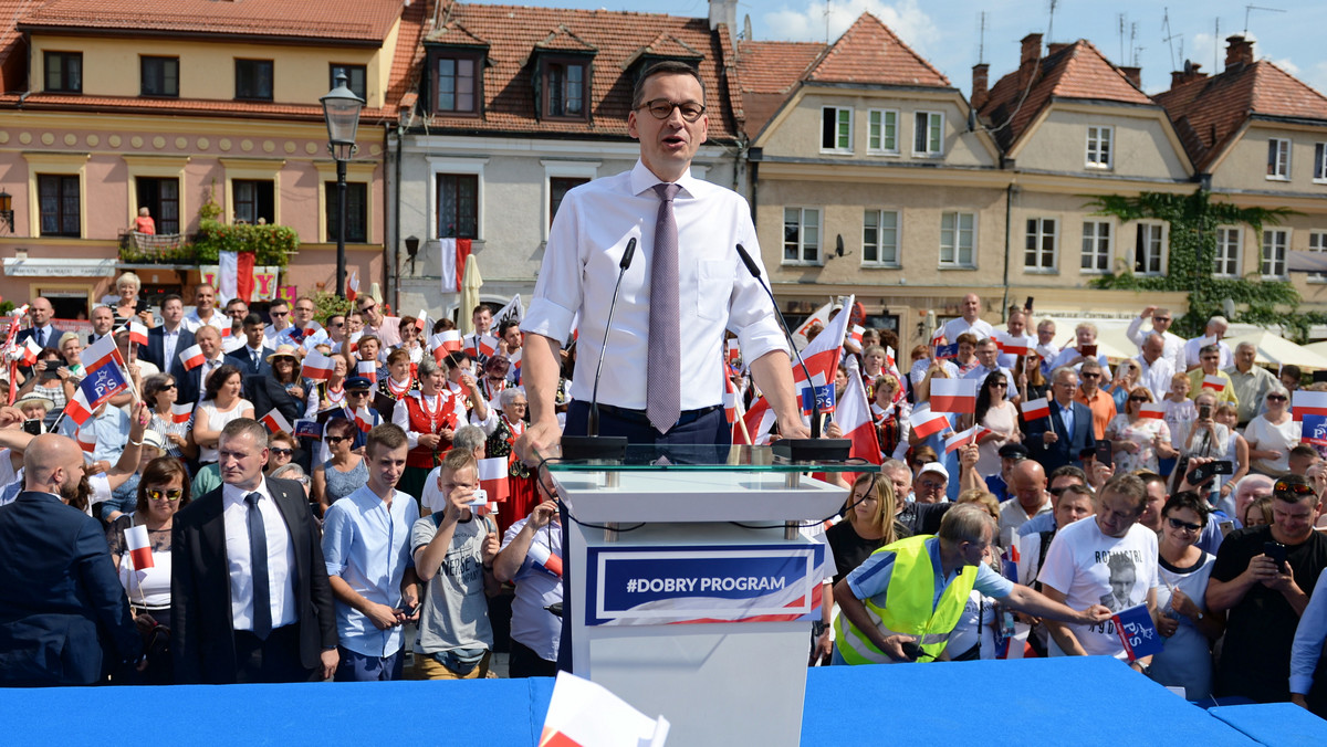 Spotkanie wyborcze PiS w Sandomierzu. Przemówienie Mateusza Morawieckiego