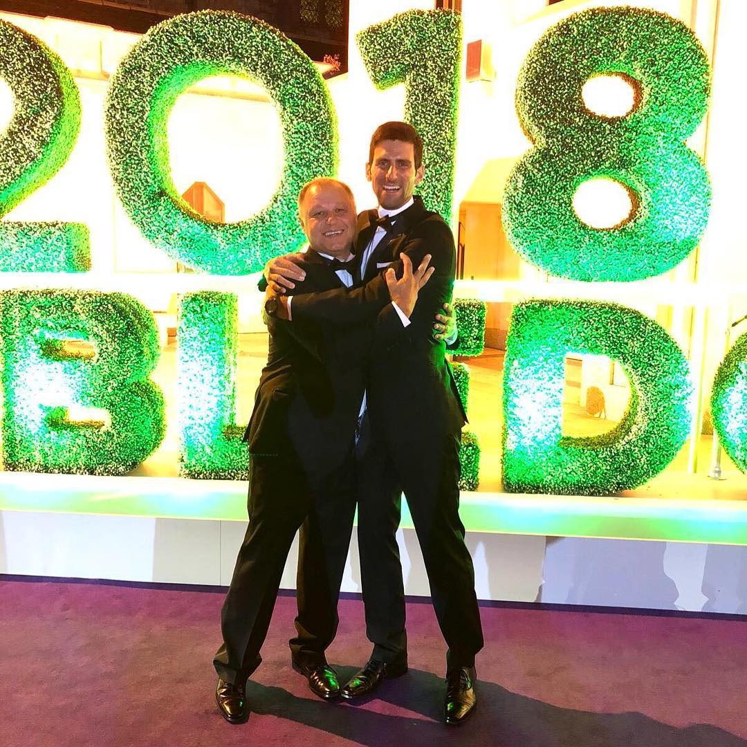Slovenský tréner Marián Vajda a srbský tenista Novak Djokovič. 