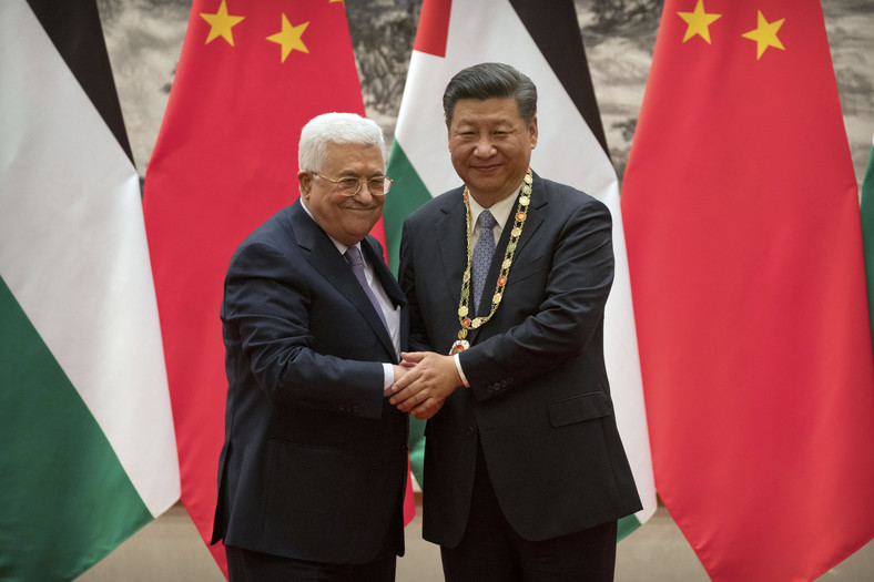 Prezydent Autonomii Palestyńskiej Mahmoud Abbas i Xi Jinping, 18 lipca 2017 r.