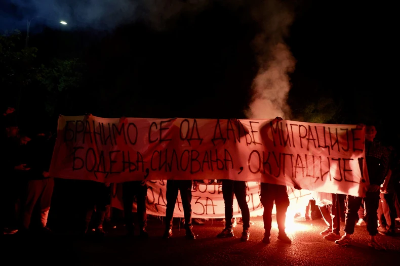 Protest ispred zgrade Vlade u Podgorici,