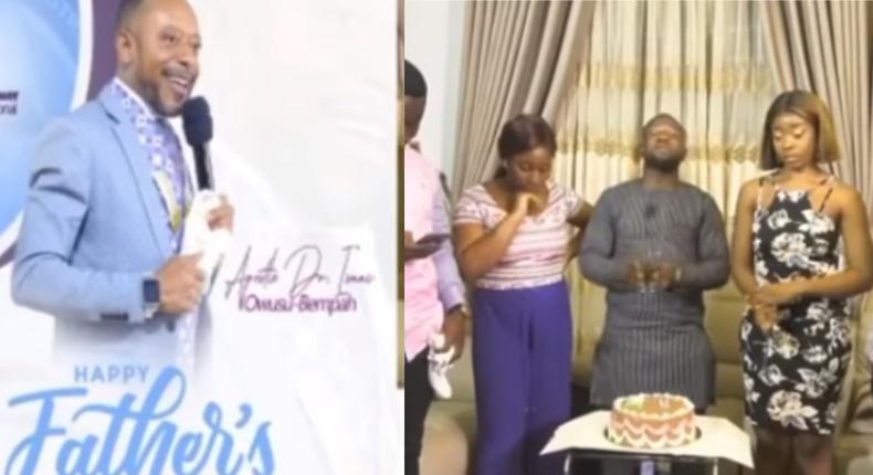 Rev. Owusu Bempah’s pretty daughters emerge for the first time to wish him happy Fathers’ Day (video)