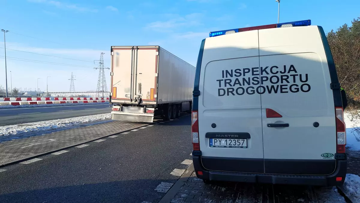 Łotewska ciężarówka zatrzymana do kontroli przez ITD