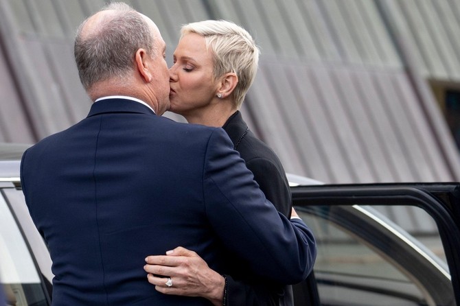 Princeza Šarlin sa suprugom prošlog meseca u Monaku foto:  NTB Scanpix / Alamy/Alamy