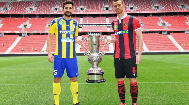 A mezőkövesdi Nagy (balra) vagy a kispesti Hidi szerzi meg klubjával a trófeát? /Fotó: MLSZ