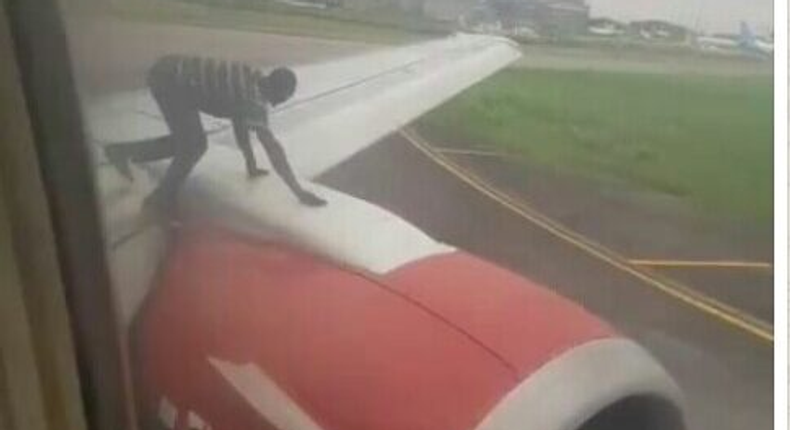 The man who climbed an Azman Air aircraft at the airport on Friday, July 19, 2019, Usman Adamu from neighbouring Republic of Niger (FAAN)