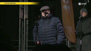 Protest przeciw lex TVN. Miszczak: nie będą nam mówić, co mamy oglądać