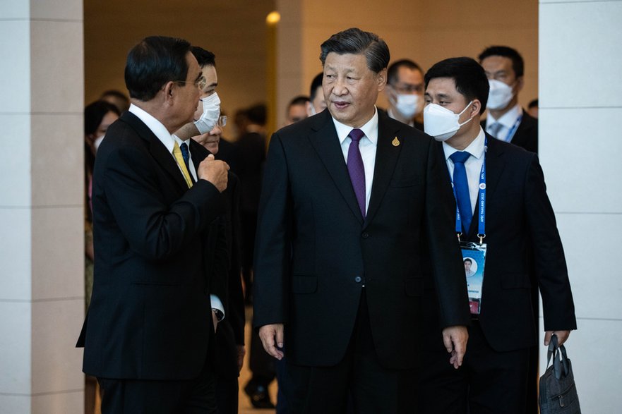 Prezydent Chin Xi Jinping i premier Tajlandii Prayut Chan-o-cha, 18 listopada 2022 r.