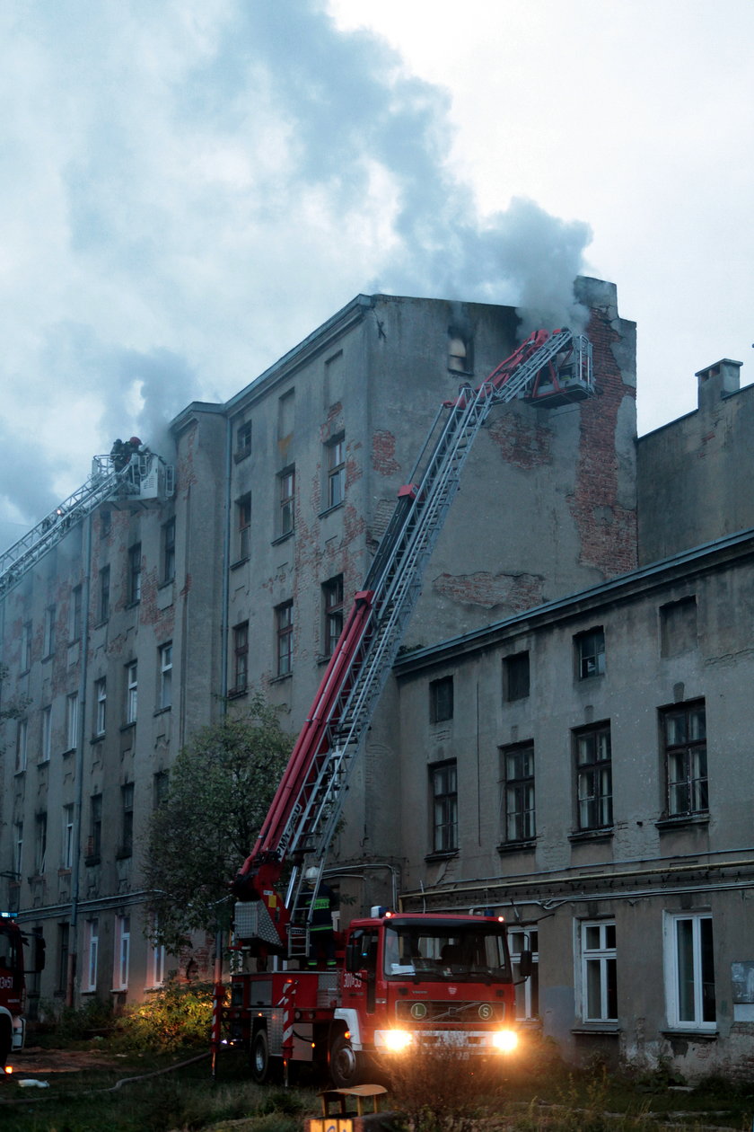 pożar kamienicy przy ul. łąkowej