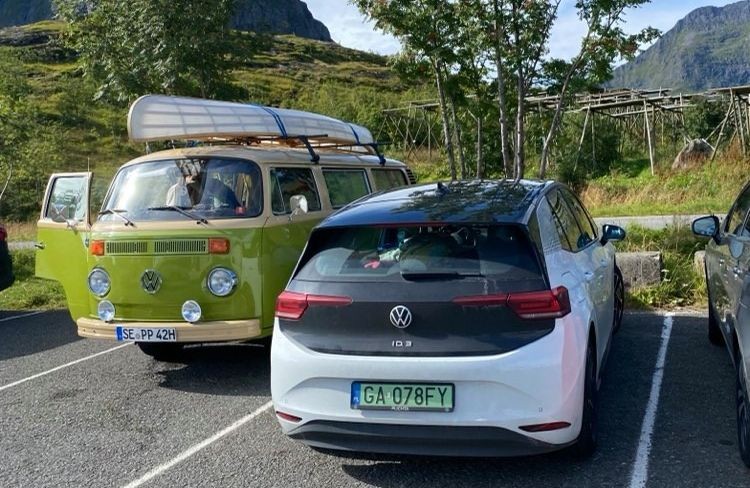 Volkswagenem ID.3 na Nordkapp