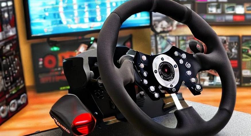 Gaming Racing Wheel Volante PC Lenkrad Rennspiel 180 ° für PS3