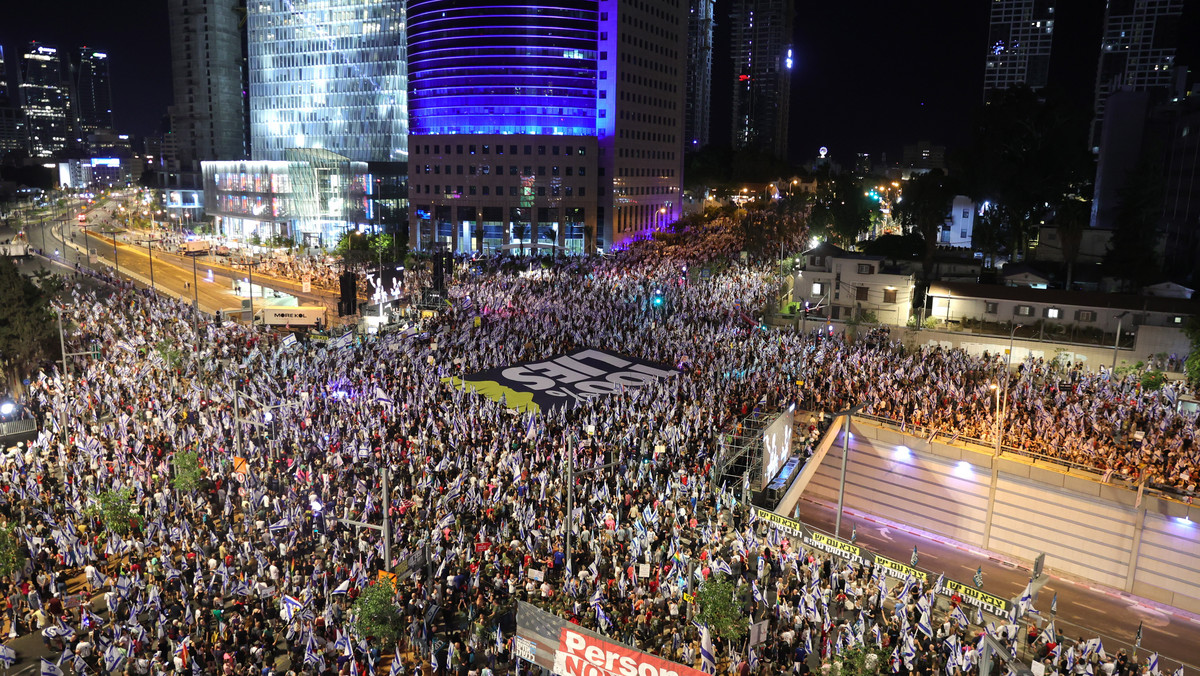 Już 31. sobotę z rzędu Izraelczycy masowo protestowali przeciwko reformie sądownictwa