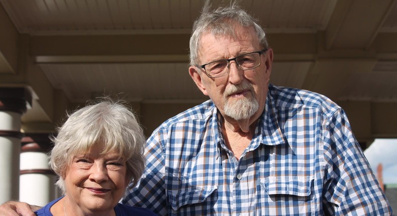 The author, left, met her husband, right, when they were coworkers.Courtesy of Pauline Milner