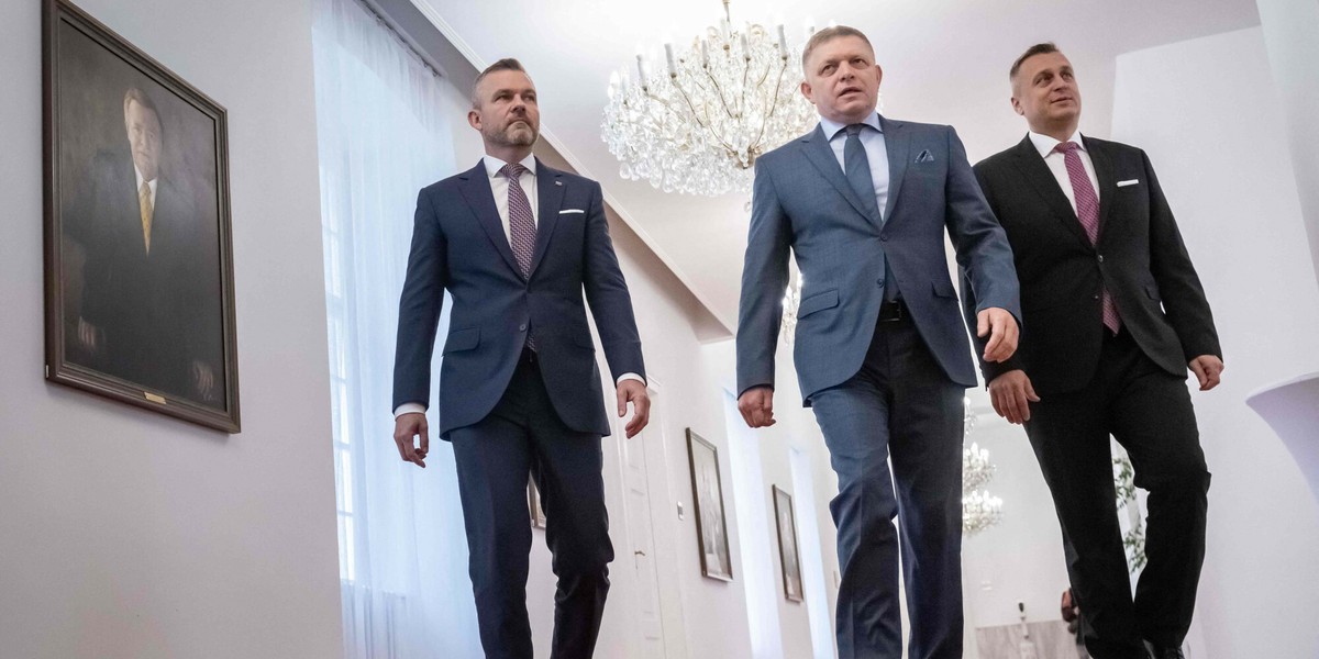 Od lewej: Peter Pellegrini, Robert Fico i Andrej Danko