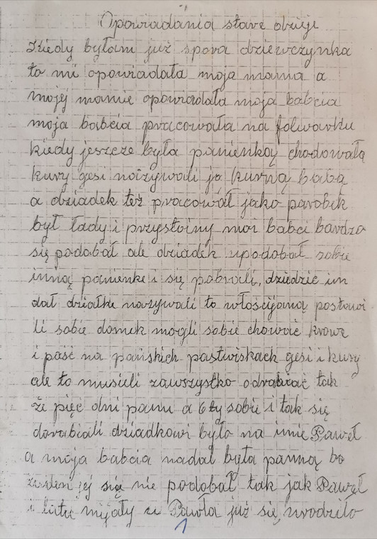Fragment rękopisu Stanisławy 