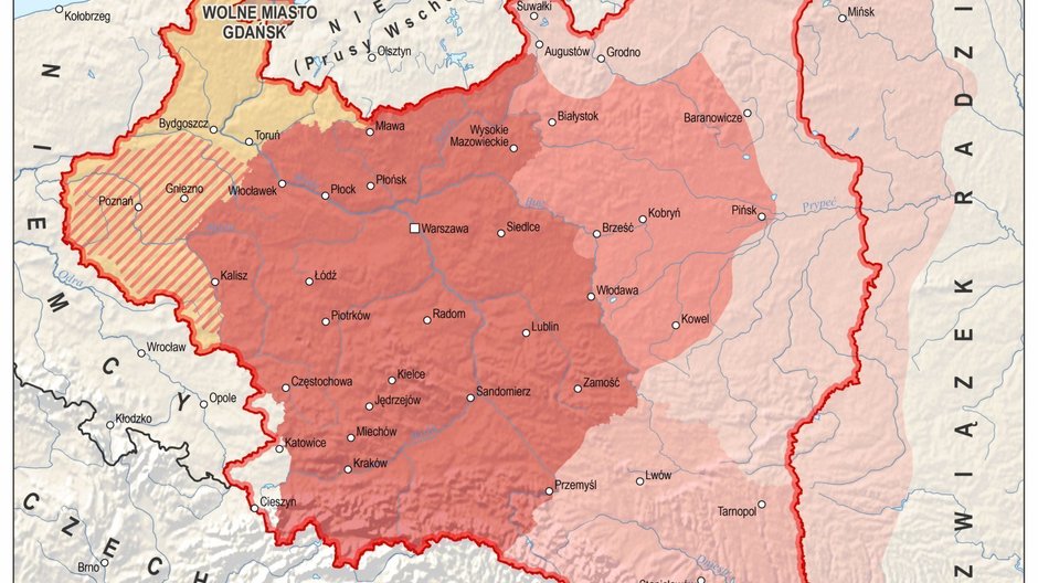 Odzyskiwanie niepodległości przez Polskę - styczeń-grudzień 1919 roku (aut. Marcin Sobiech EXGEO Professional Map)