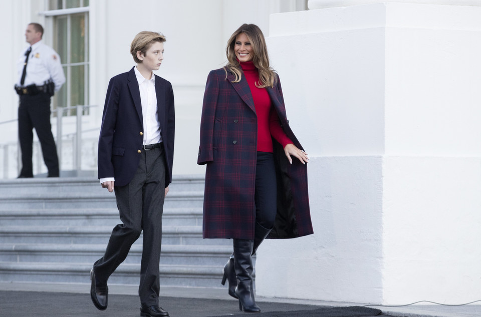 Melania Trump z synem Baronem