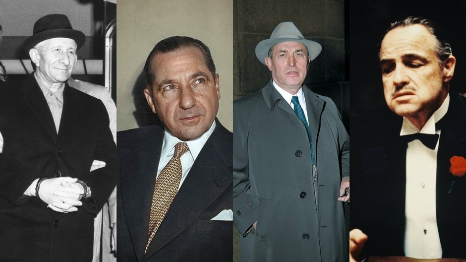 Carlo Gambino, Frank Costello, Joe Profaci i Marlon Brando (fot. East News, Getty Images)