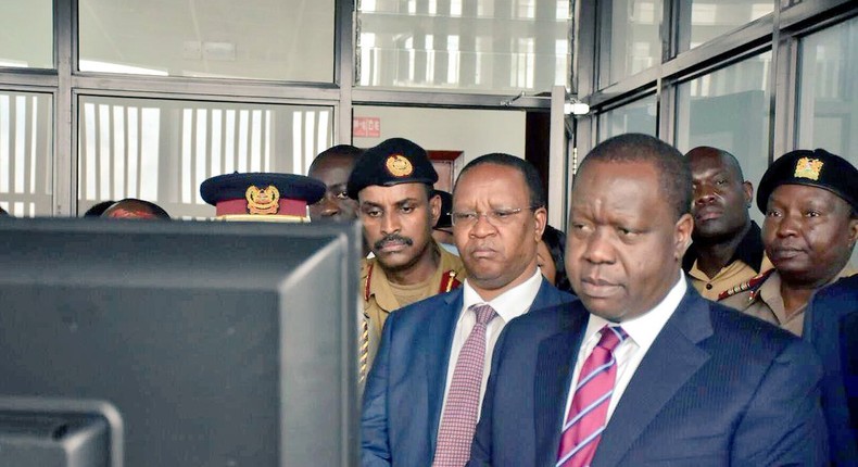 Interior CS Fred Matiang'i during the launch of the Internal Affairs Unit