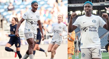 Watch Asisat Oshoala score winning penalty for Bay FC against Seattle Reign