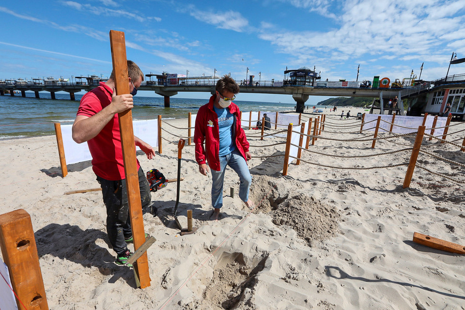 Budowa plaży sektorowej w Międzyzdrojach