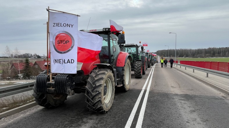 Protest podlaskich rolników w Jeżewie Starym