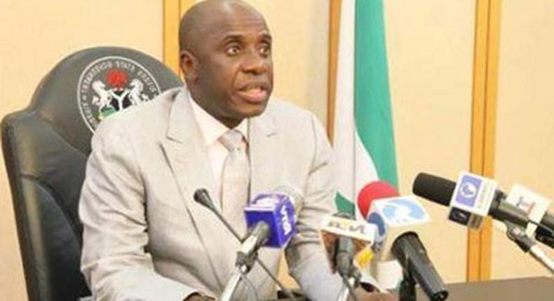 The minister of transportation,  Rotimi Amaechi