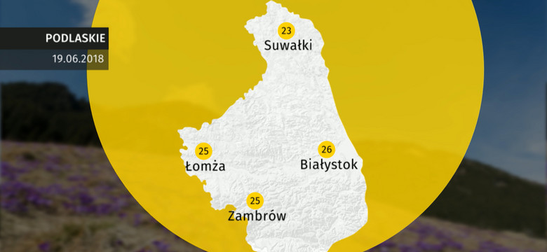 Prognoza pogody dla woj. podlaskiego - 19.06