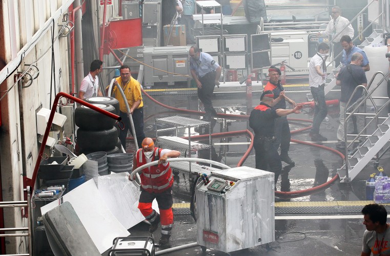 Pożar w garażu Williamsa