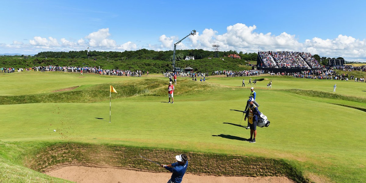 Bubba Watson had a triple-bogey at the Postage Stamp on Thursday.