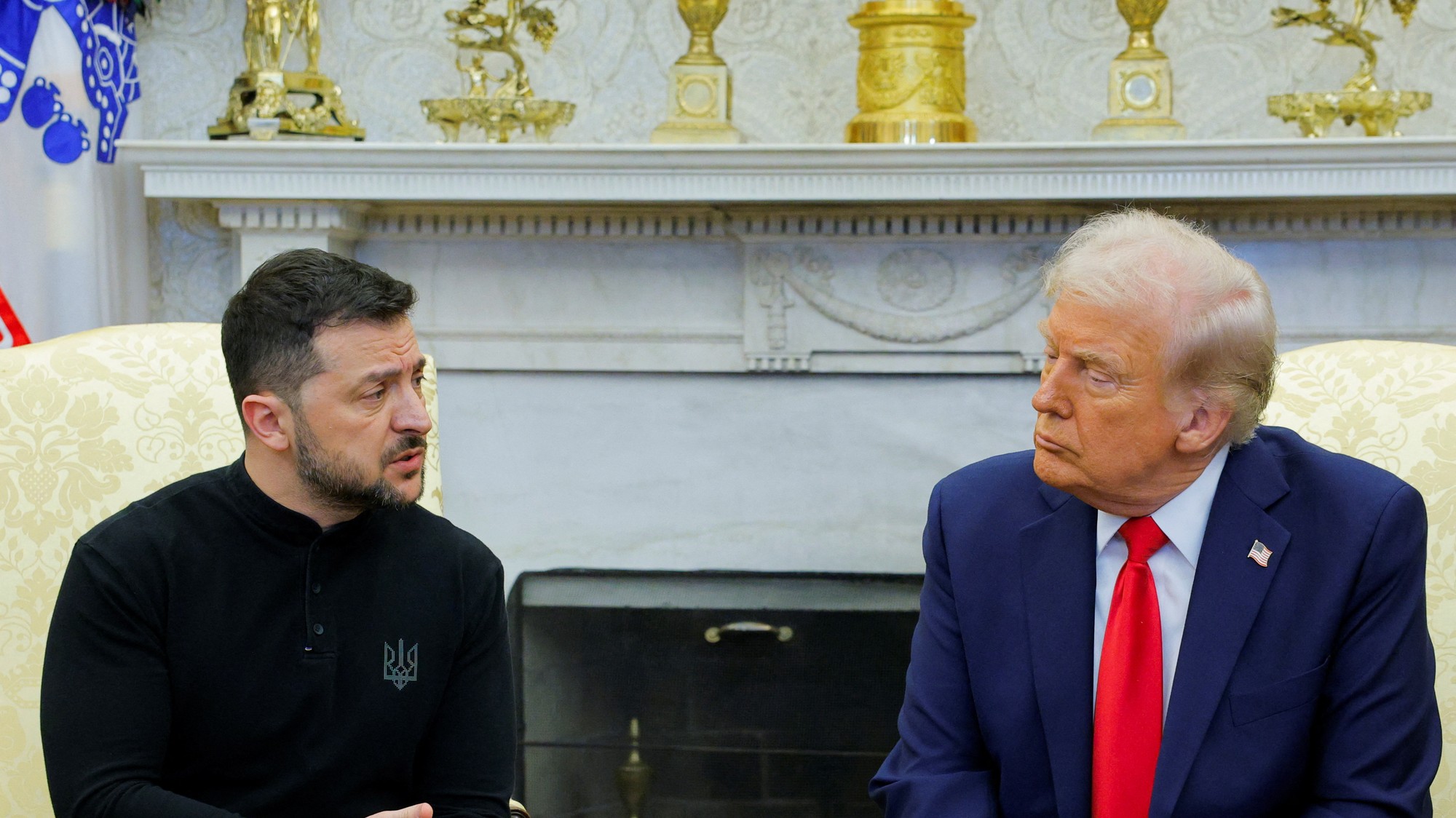 Volodymyr Zelenskyj s Donaldom Trumpom v Bielom dome, 28. februára 2025