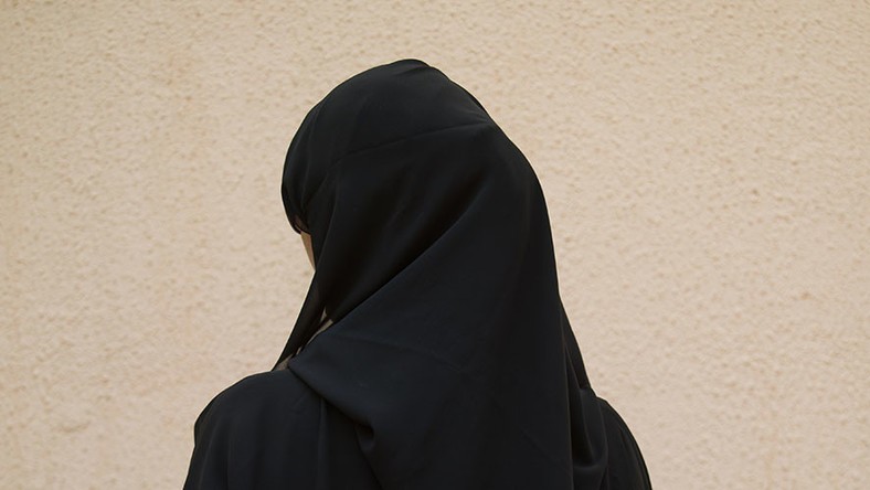 A lady wearing a black hijab (Twitter)