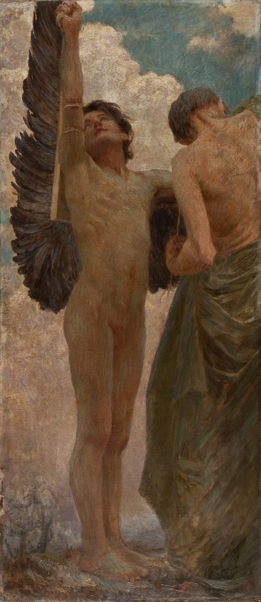 Vlaho Bukovac, Ikar i Dedal (prvo krilo diptiha), 1898