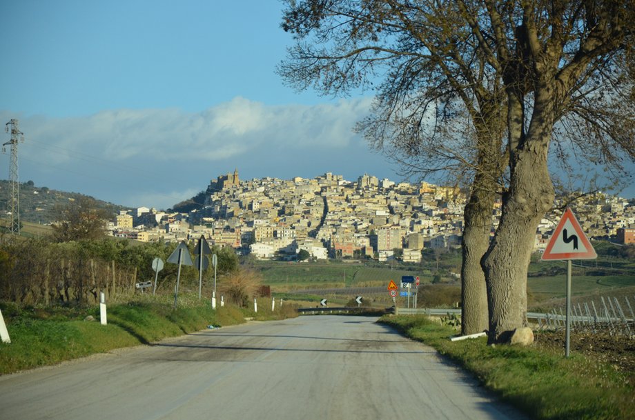 Widok na miasto Sambuca di Sicilia