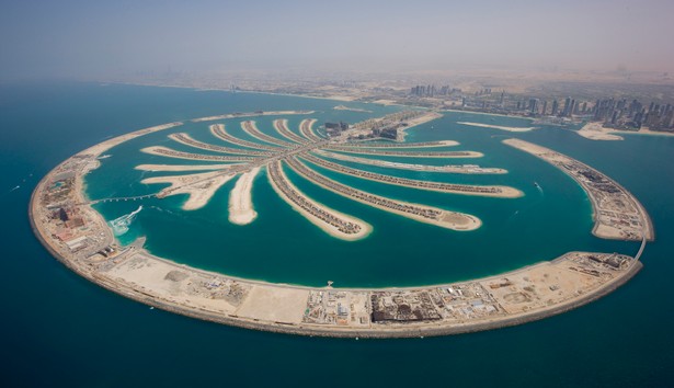 Sztuczna wyspa Palm Jumeirah w Dubaju, Zjednoczone Emiraty Arabskie