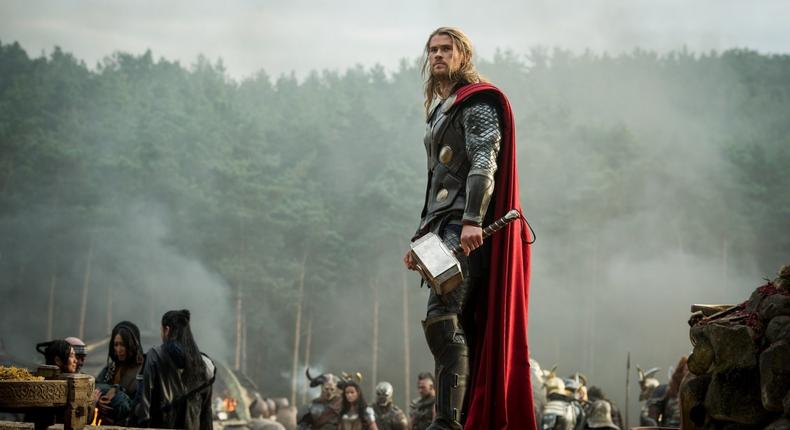 Chris Hemsworth as Thor in the Marvel movie