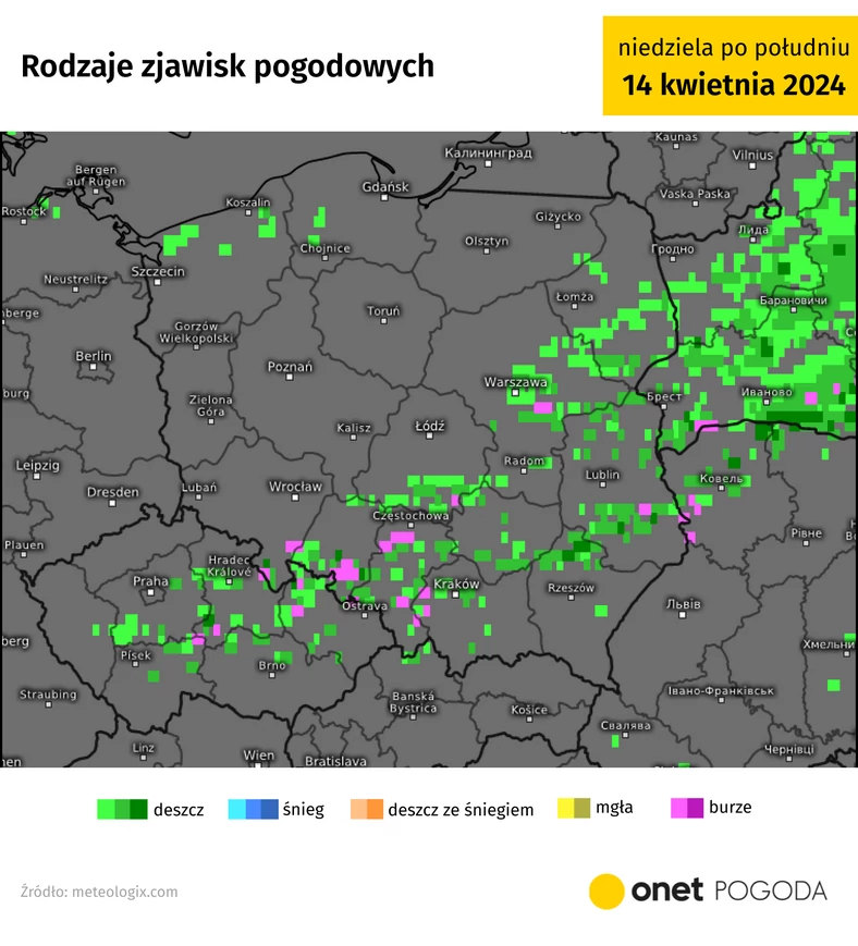 W niedzielę przez Polskę przejdzie burzowy front