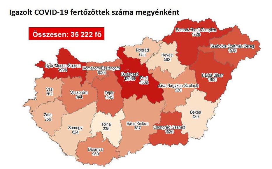 Tovább nőtt a fertőzöttek száma /Fotó: koronavirus.gov.hu