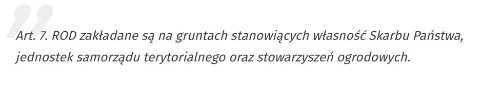 Przepisy dotyczące działek rekreacyjnych