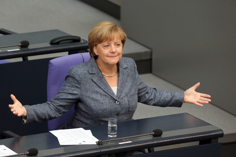 Angela Merkel podczas posiedzenia Bundestagu