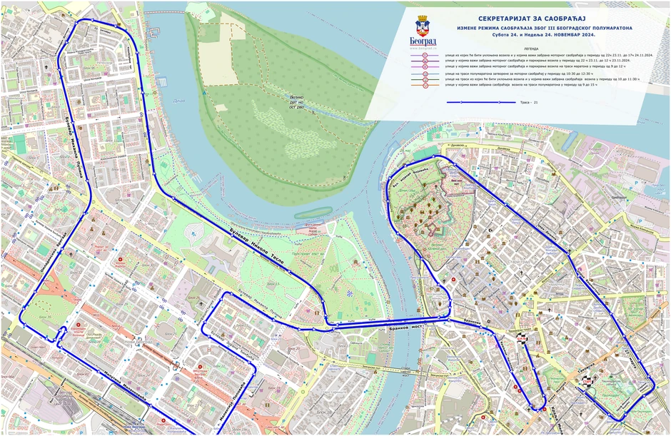 Polumaratonska trasa