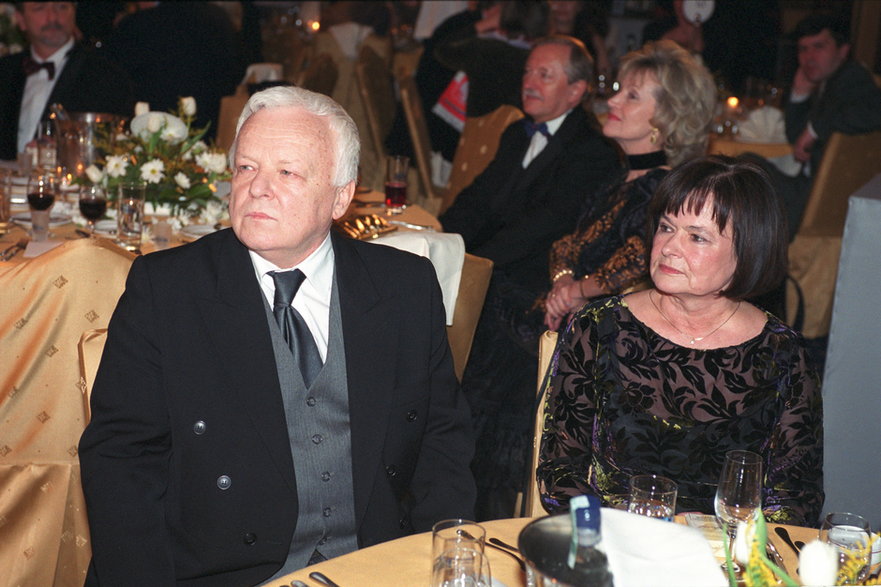 Marian Opania z żoną Anną w 2002 r.