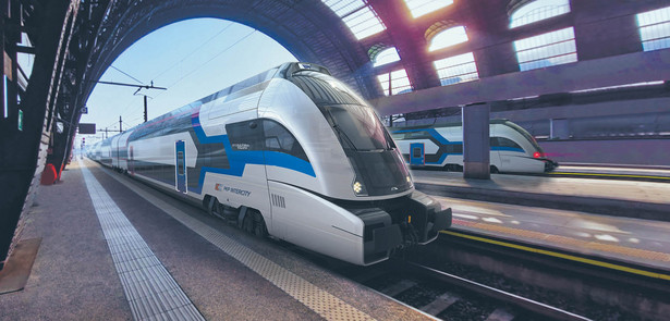 Wizualizacja pociągu piętrowego PKP Intercity, który byłby w stanie jednorazowo zabierać 650 podróżnych