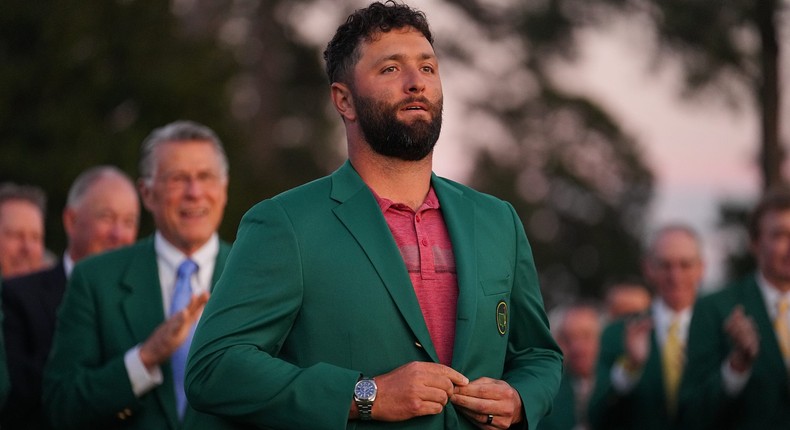 Jon Rahm wears the green jacket for the first time.Erick W. Rasco/Sports Illustrated via Getty Images