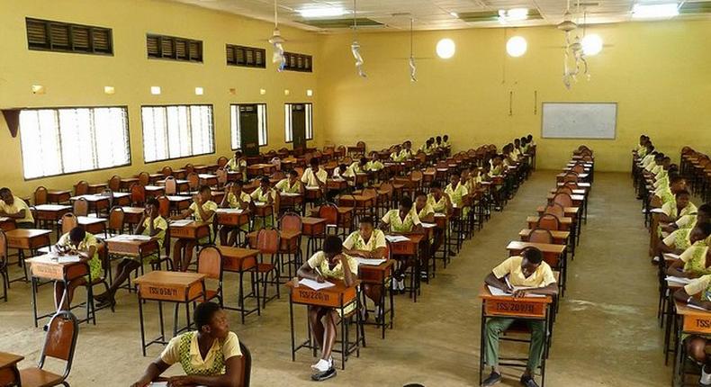 Final year students writing their BECE exams