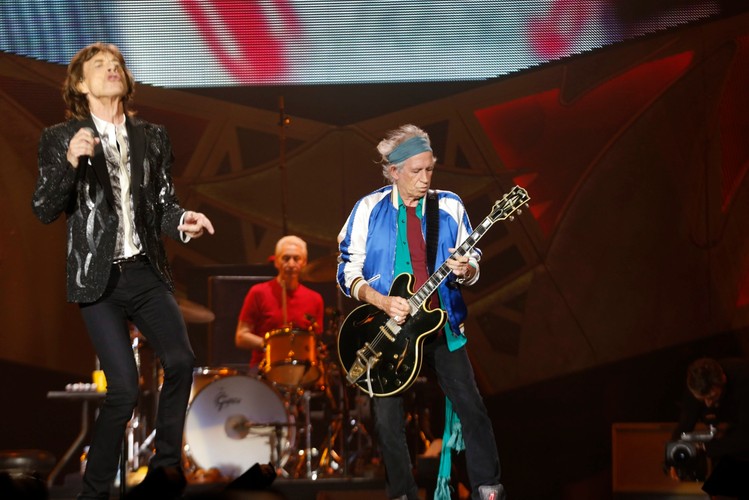 Keith Richards i Mick Jagger podczas koncertu w Oslo
